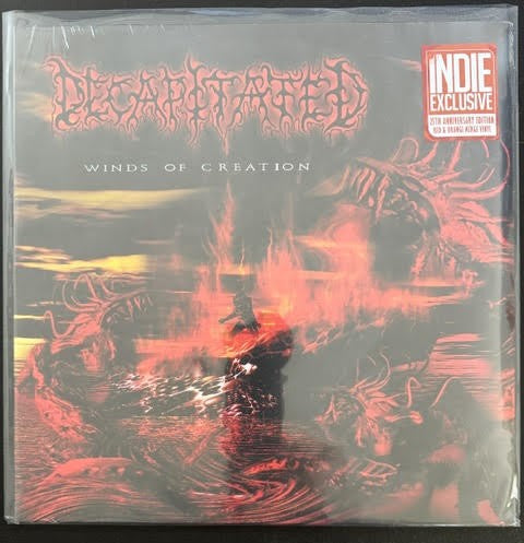Decapitated – Winds Of Creation (Vinyl, LP, Album, Reissue, Repress, Red Transparent & Orange Merge, 25th Anniversary, 2025, Earache MOSH658LPOD)