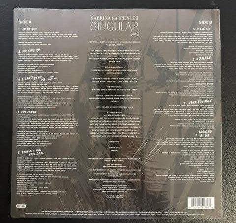 Sabrina Carpenter – Singular Act II (Vinyl, LP, Album, Reissue, 2024, Hollywood Records 00050087426668)